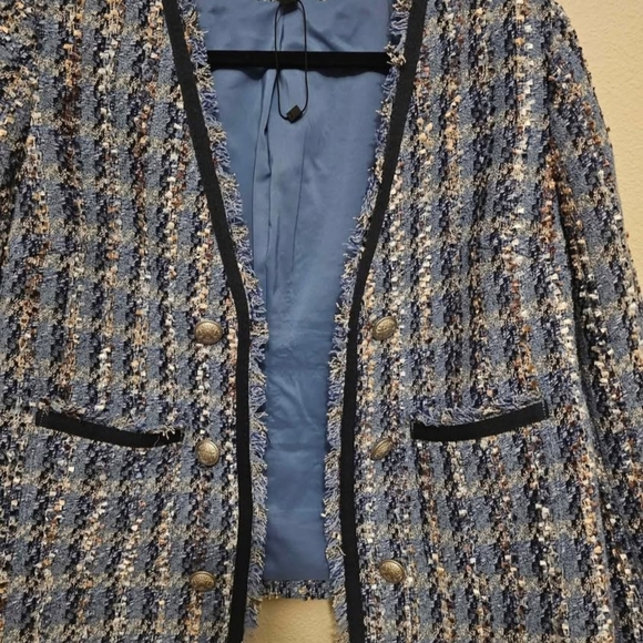 Express Jacket L Blue Tweed - Picture 3 of 4